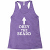obey the beard funny Racerback Tank
