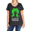 the green frog Ladies Curvy T-Shirt