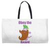 obey the beard Weekender Totes