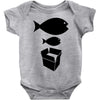 big fish little fish cardboard box   music t shirt Baby Onesie