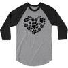 cat love paw 3/4 Sleeve Shirt