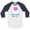 i love july especially the 4th 3/4 Sleeve Shirt