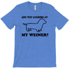 are you looking at my weiner t shirt funny dog wiener dachshund s m l T-Shirt