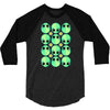 sad alien and daisy nineties grunge pattern 3/4 Sleeve Shirt