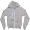 Baby Colorful Foot Zipper Hoodie