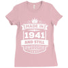 Made In 1941 And Still Awesome Ladies Fitted T-Shirt