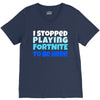 i stopped playing fortnite to be here V-Neck Tee