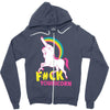 unicorn funny Zipper Hoodie