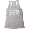 dogs leave paw prints on your heart Racerback Tank