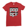 pop off square Ladies Fitted T-Shirt