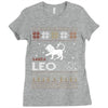 santa leo christmas ugly t shirts Ladies Fitted T-Shirt
