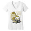 where words fail music speaks Women's V-Neck T-Shirt