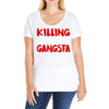 killing our own aint gangsta Ladies Curvy T-Shirt