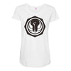 white and black Maternity Scoop Neck T-shirt