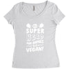 Be A Super Hero For Animals Go Vegan! Women's Triblend Scoop T-shirt