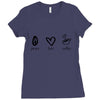 peace love coffee Ladies Fitted T-Shirt