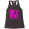 run harder gym workout Racerback Tank