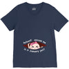 January Peeking Out Asian Baby Girl V-Neck Tee