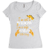i'm not a widow i'm a wife to a husband with wings Women's Triblend Scoop T-shirt