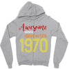 awesome since november 1970 Zipper Hoodie