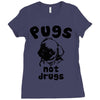 pugs not drugs Ladies Fitted T-Shirt