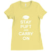 stay puft and carry on Ladies Fitted T-Shirt