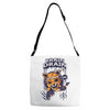brain drain fox Adjustable Strap Totes