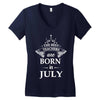 the best teachers are born in july Women's V-Neck T-Shirt