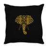 tribal print elephant geometric gold animals cool Throw Pillow