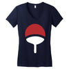 uchiha clan symbol crest   anime itachi sasuke naruto cosplay gift tee Women's V-Neck T-Shirt