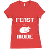 mens feast mode Ladies Fitted T-Shirt