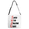 saved with amazing grace Adjustable Strap Totes