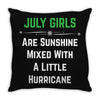 July Girls Throw Pillow