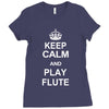keep calm play flute Ladies Fitted T-Shirt