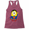 minion parody superman Racerback Tank