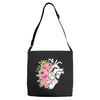 Heart And Flowers Adjustable Strap Totes