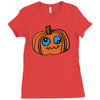 goofy pumpkin Ladies Fitted T-Shirt