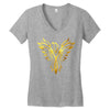 Phoenix Tribal Bird Women's V-Neck T-Shirt