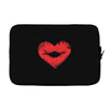 lip print heart Laptop sleeve
