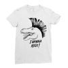 i wanna rock! Ladies Fitted T-Shirt