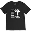 eat sleep mine funny V-Neck Tee