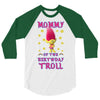 birthday troll mommy 3/4 Sleeve Shirt