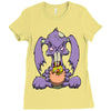 zombie bunny loves brains Ladies Fitted T-Shirt
