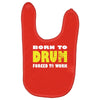born to drum forced to work Baby Bibs