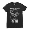 moo bitch Ladies Fitted T-Shirt