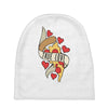 true love pizza slice Baby Beanies