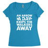 an arrow a day zombie dary Women's Triblend Scoop T-shirt