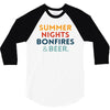 Summer Night Bonfires Beer 3/4 Sleeve Shirt