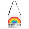 Peace &amp; Love Adjustable Strap Totes