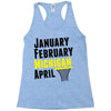 January February Michigan April - March Madness Basketball Racerback Tank